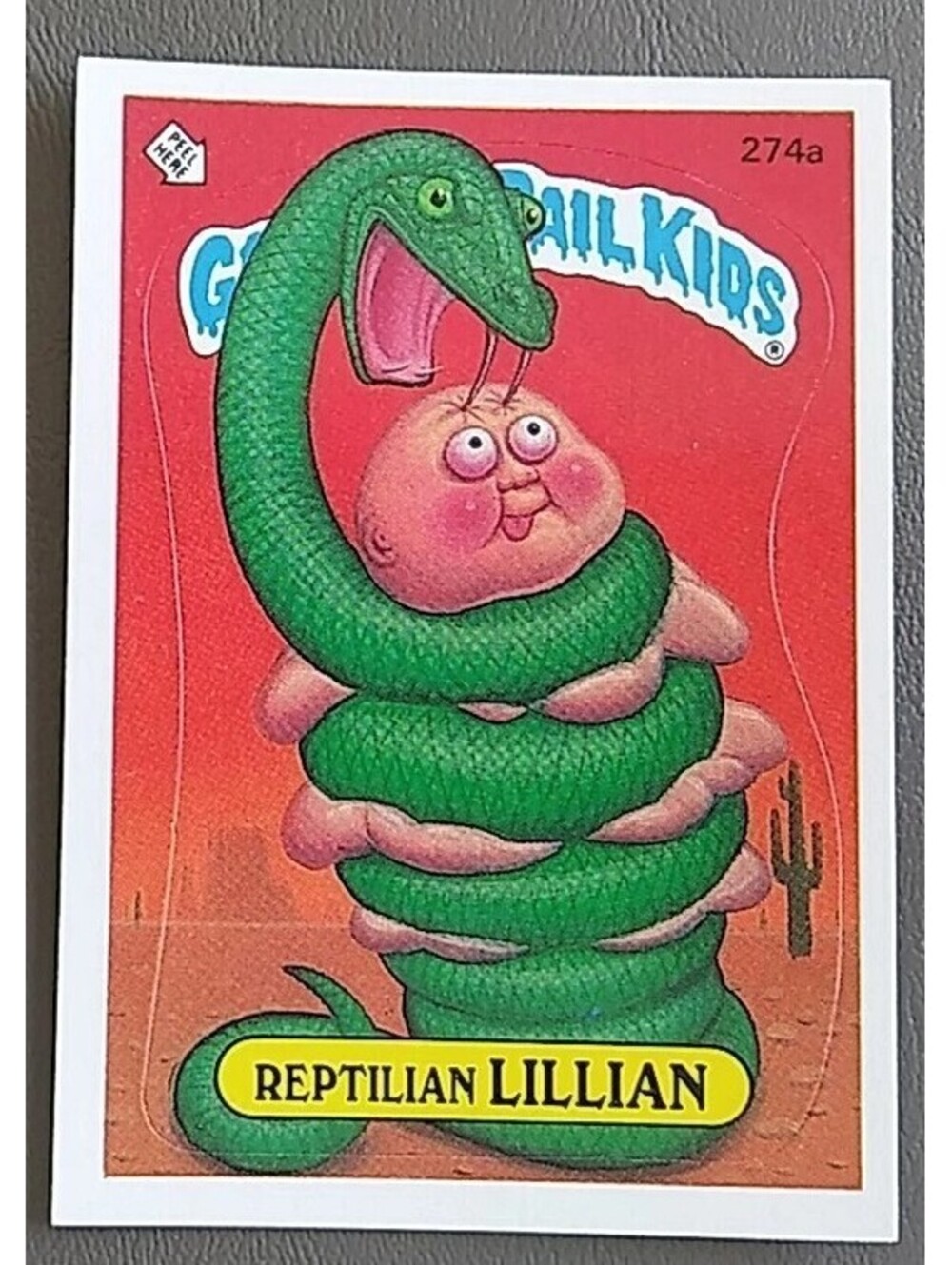 1987 TOPPS GARBAGE PAIL KIDS 274A REPTILIAN LILLIAN
